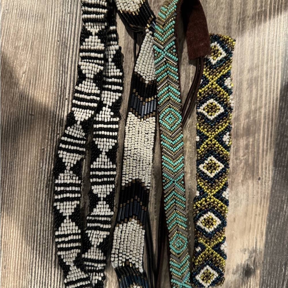Beaded Bohemian headband Set